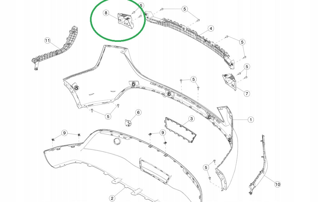 1506969-00-D 150696900D Tesla Model Y Rear Right Tail Light Lamp Bracket