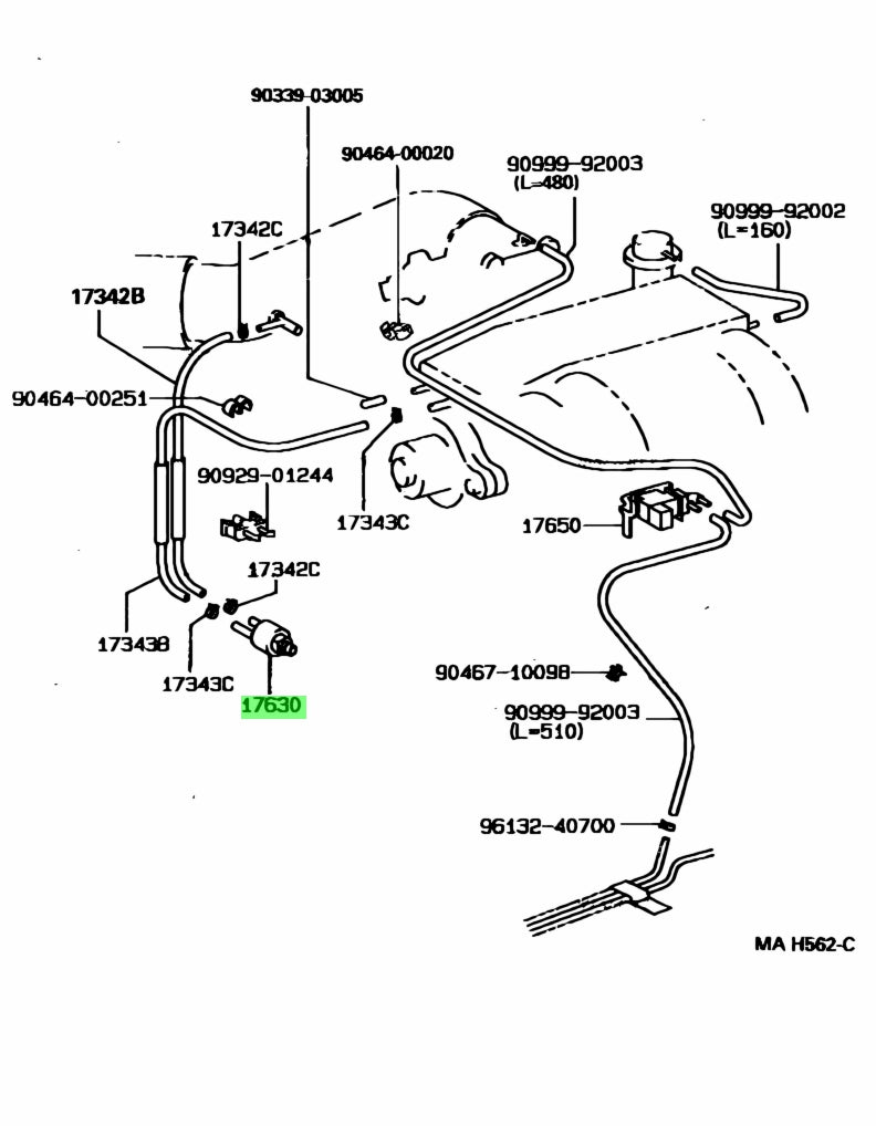 17630-16040 AIR CONTROL  VALVE ASSY  1763016040  FOR TOYOTA COROLLA  LEXUS 4RUNNER