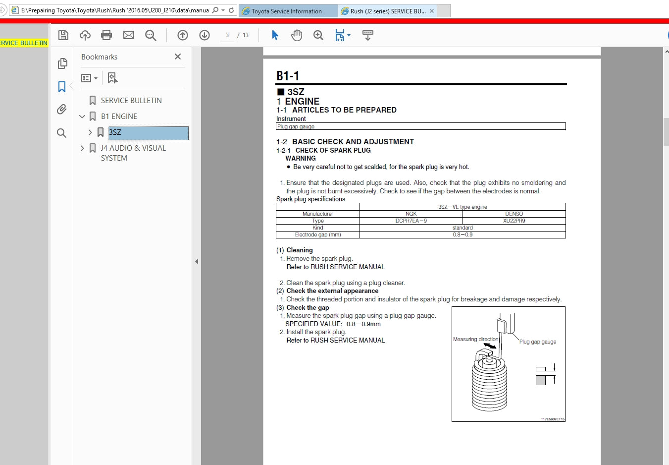 Toyota Rush Workshop Service Manual Electrical Wiring Diagram
