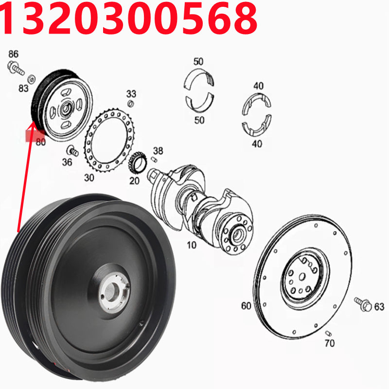 1320300568 1320300268 1320300068 Engine Sprocket Wheel Camshaft Cam Gear Pulley for Mercedes Benz Smart