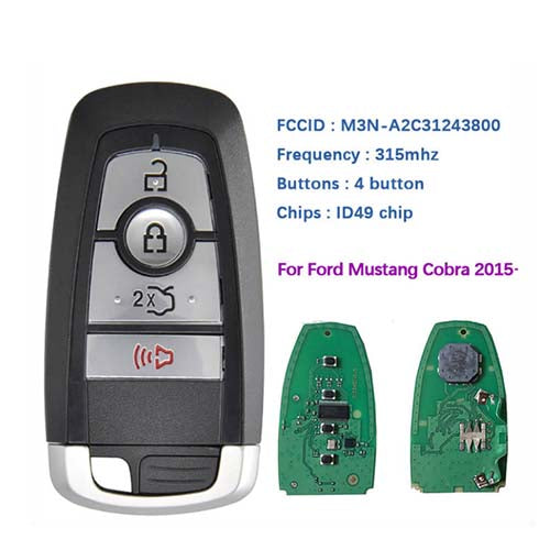 164-R8150 M3N-A2C93142300 164R8150 HS7Z15K601A Ford Edge Explorer Smart Remote Key 4 Button