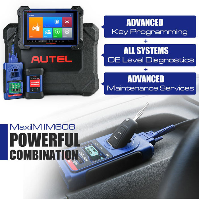 Autel MaxiIM IM608 Diagnostic Key Programming and ECU Coding Tool PLUS APB112 Smart Key Simulator and G-BOX 2