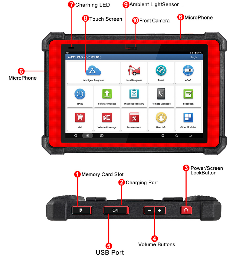Professional Diagnostic Tools Launch X431 PAD V PAD5 Full System Support Online Coding and Programming