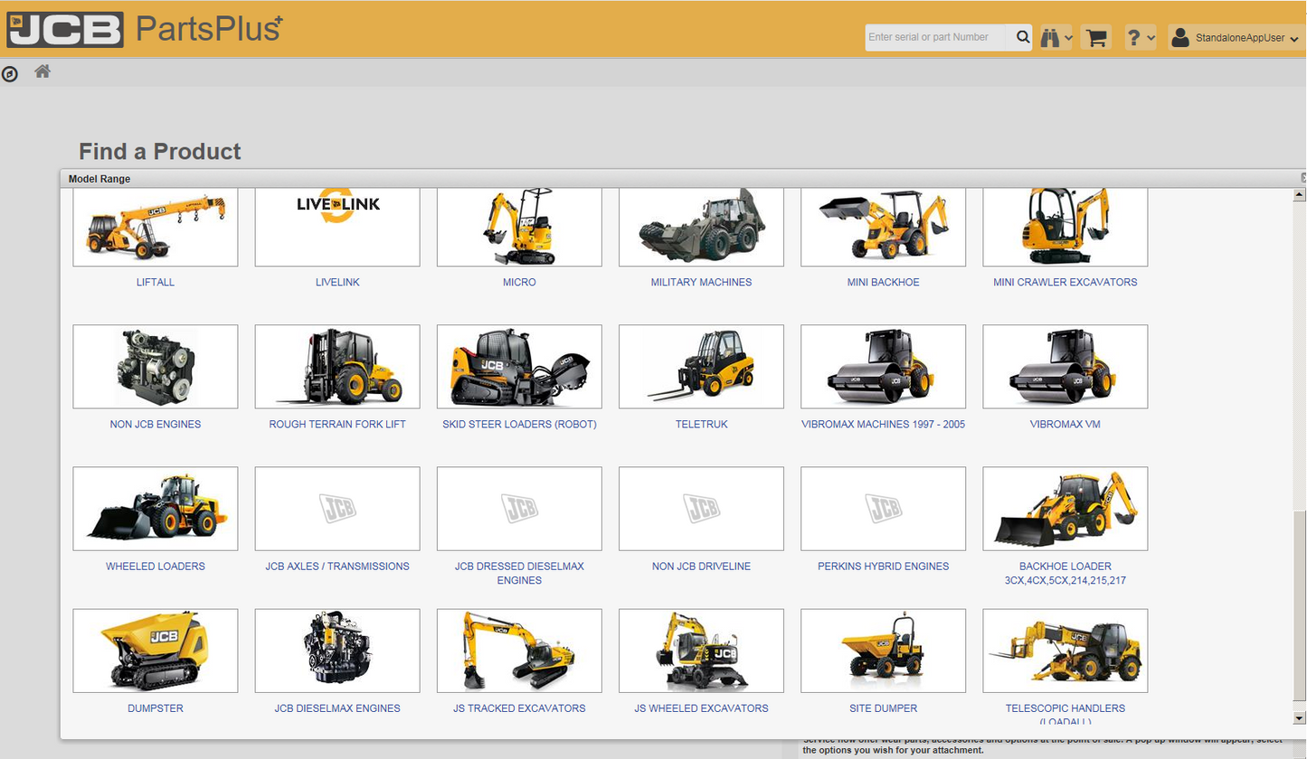 JCB SPP Spare Parts Plus Spare parts catalogue