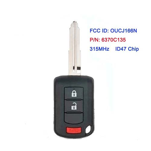 6370C135 Mitsubishi Eclipse Cross 2018-2020 Head Key Remote 2+1 Buttons 315MHz