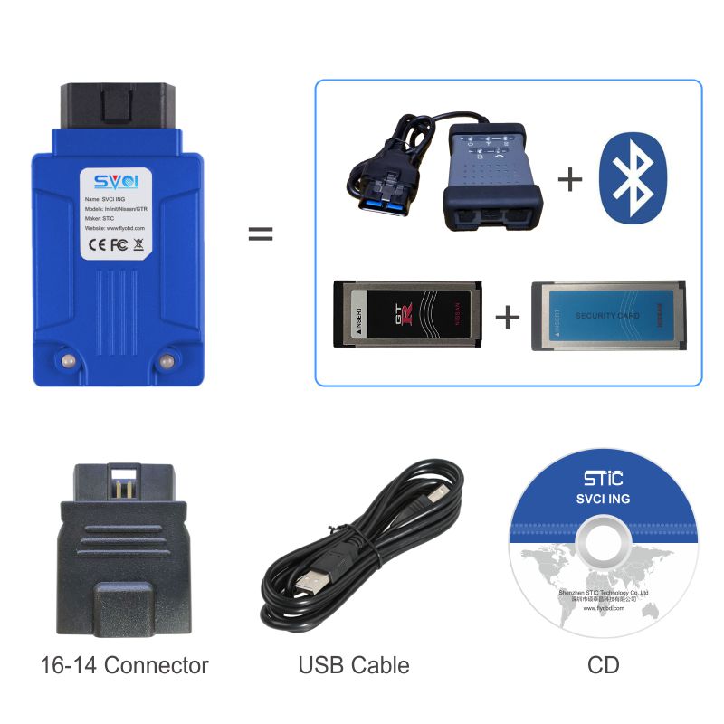 SVCI ING Nissan Infiniti GTR Diagnostic Tool Replace Consult III Plus Support Programming