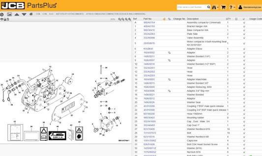 JCB SPP Spare Parts Plus Spare parts catalogue