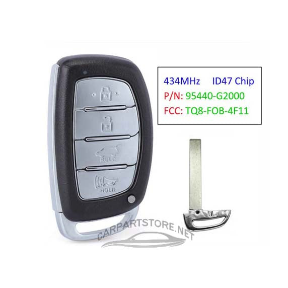 95440-G2000 95440G2000 95440-G2010 95440G2010 Hyundai Loniq Smart Key 4Buttons 433MHz