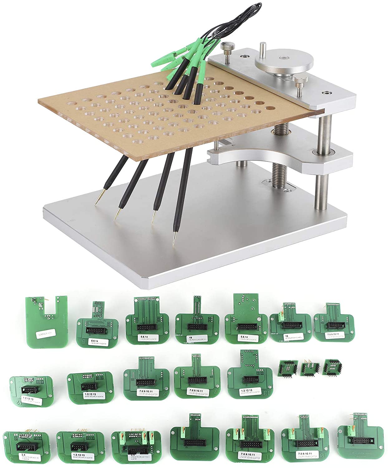 Aluminum BDM Frame With LED With 4 Probes and Mesh  22pcs BDM Probe Adapters Full Set for KESS Dimsport KTAG