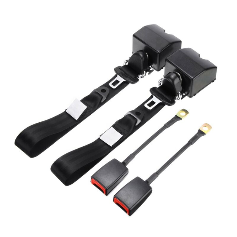 2Sets Universal Auto Car Seat Belt 3 Point Automatic Belt Safety ELR Belt Car Seat Belt Clip Extender Seatbelt