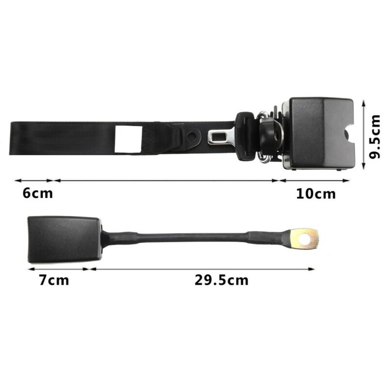 2Sets Universal Auto Car Seat Belt 3 Point Automatic Belt Safety ELR Belt Car Seat Belt Clip Extender Seatbelt