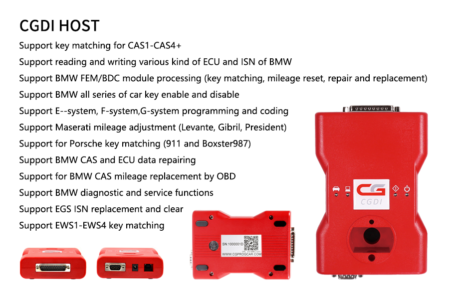 CGDI BMW KEY Support car key matching models