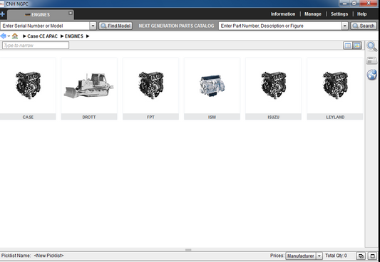 CNH NGPC Case Construction Asia Pacific EPC 2021 Parts Catalog