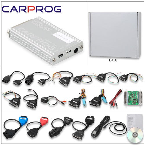 Carprog Full Perfect Online Version airbag reset tools with All 21 Adapters Including Full Authorization