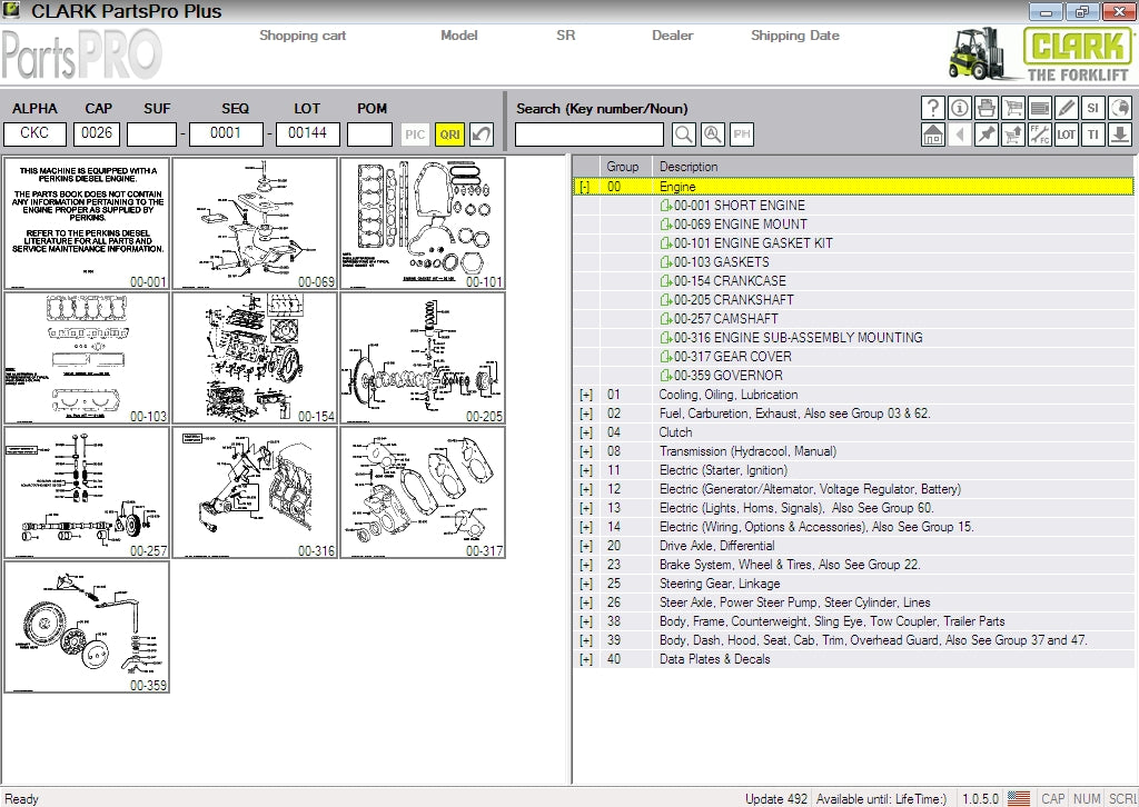 Clark Forklift Trucks PartsProPlus v520 Parts Catalog