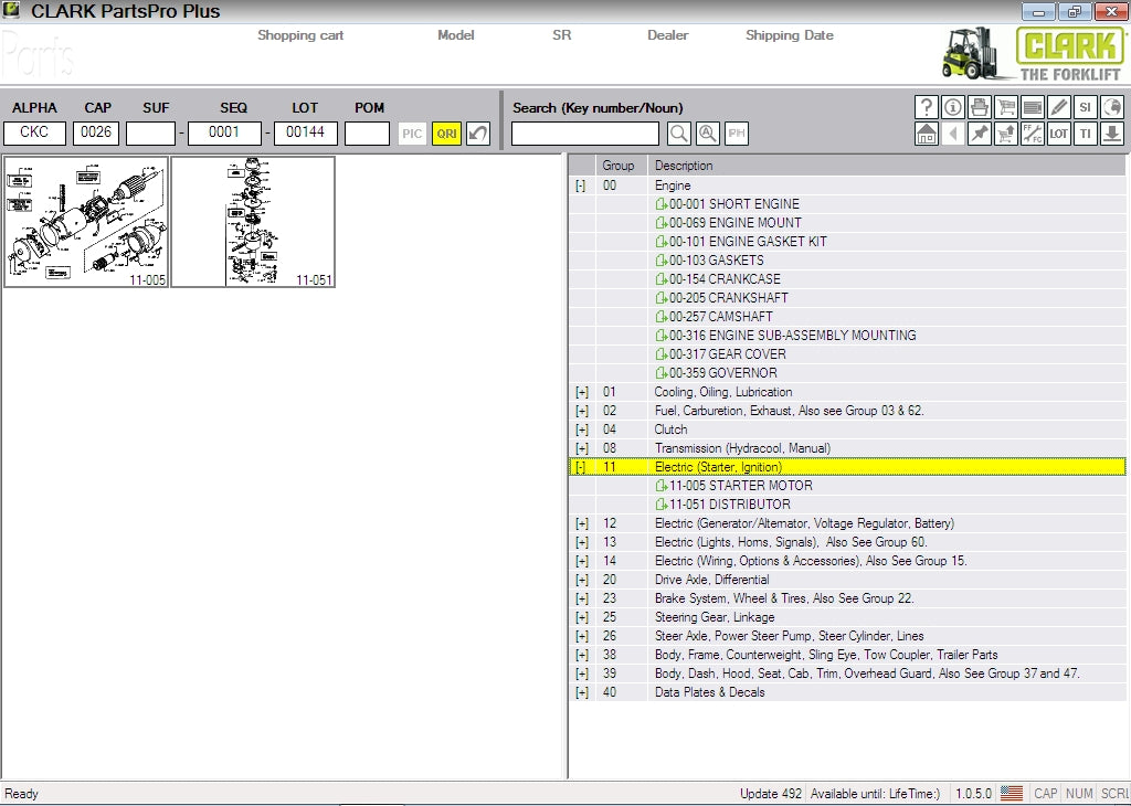 Clark Forklift Trucks PartsProPlus v520 Parts Catalog
