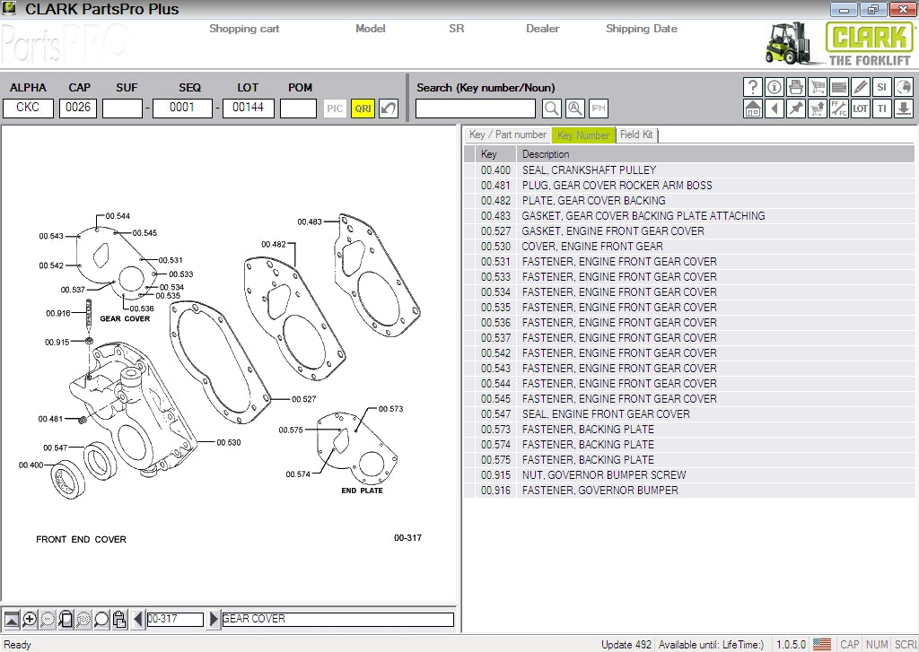 Clark Forklift Trucks PartsProPlus v520 Parts Catalog
