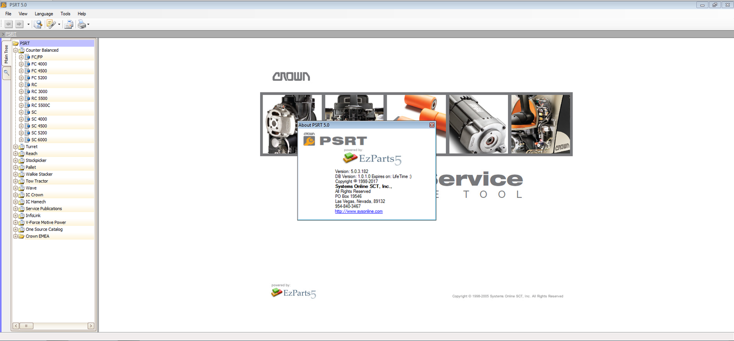 Crown Forklift Parts and Service Resource Tool V5 2021 EPC Parts Catalog