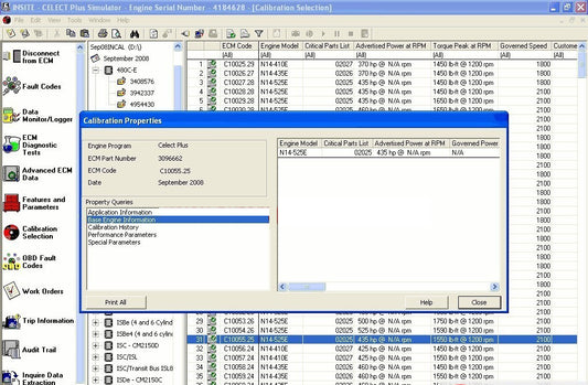 Cummins INCAL ECM Calibrations  2022 RMI SIR