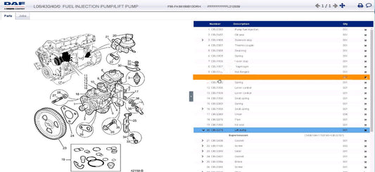 DAF Rapido RMI 2024 Online Parts Catalog  Service information