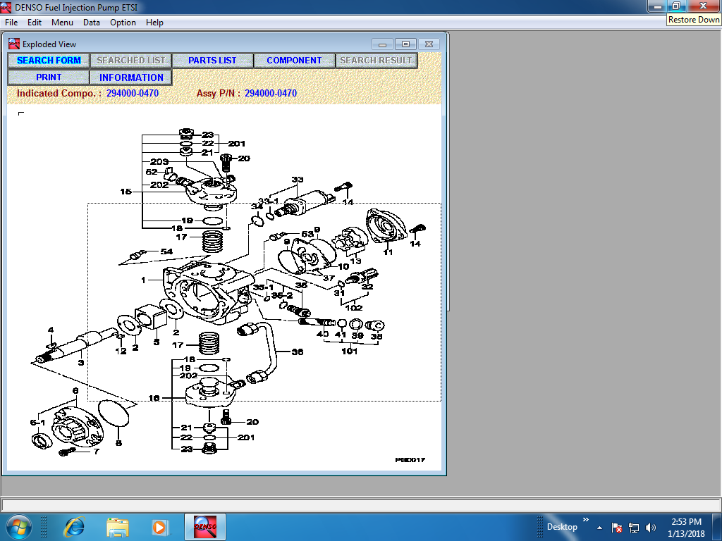 DENSO ETSI Fuel Injection Pump ETSI Spare Parts Catalog DVD
