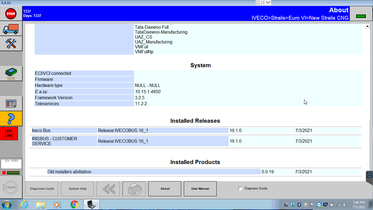 EASY IVECO V 16.1.0 diagnostic and programming (Astra + Buses)
