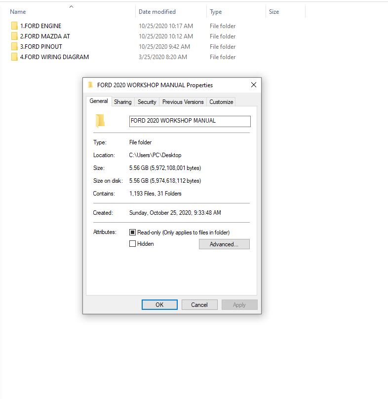FORD TIS PDF 15GB All Model 2020 Workshop Manual, Wiring Diagram, Pinout DVD