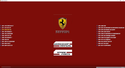 Ferrari Full Set Workshop Manual DVD 6,4Gb PDF
