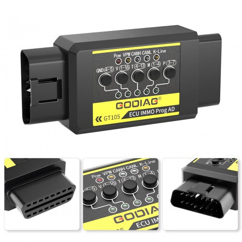 2023 Newest GODIAG GT105 OBD II Break Out Box OBD Assistant ECU IMMO Prog AD ECU Connector