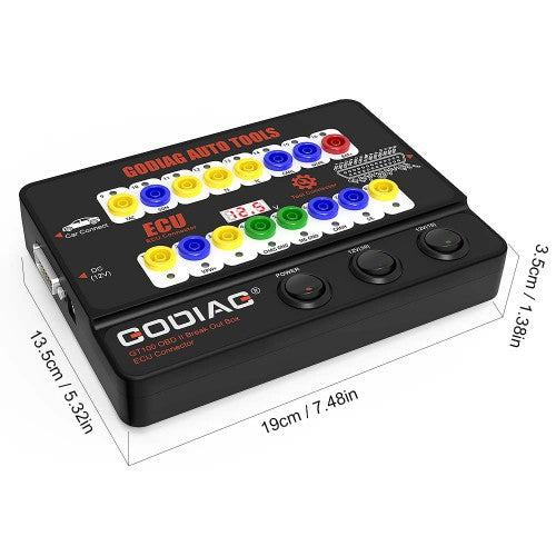 Godiag GT100 OBDII Break Out Box ECU Connector OBDII Protocol Detector Tool