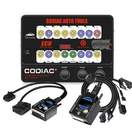 Godiag GT100 OBDII Break Out Box ECU Connector OBDII Protocol Detector Tool