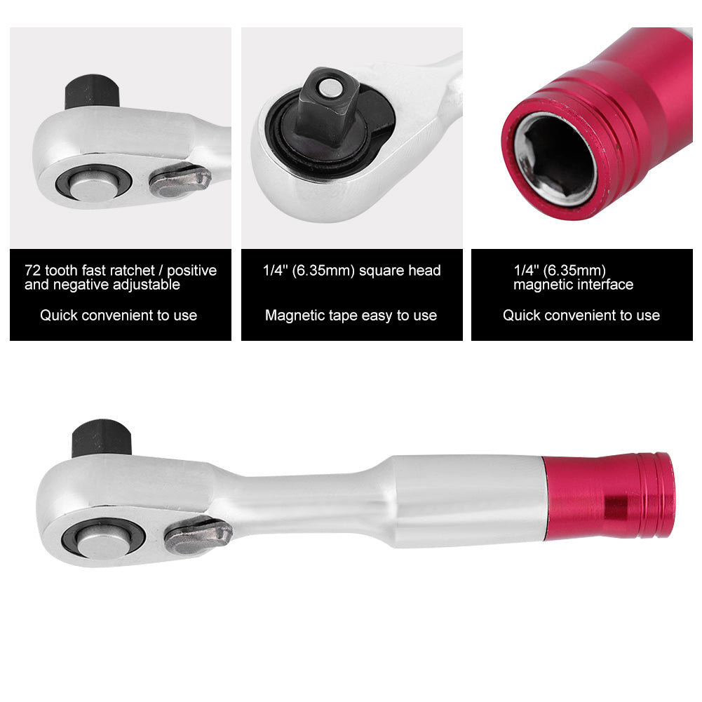85mm Universal Wrench Set Socket Sleeve Ratchet 1/4 Bushing Spanner Magic Grip Tool Multifunction Socket Wrench