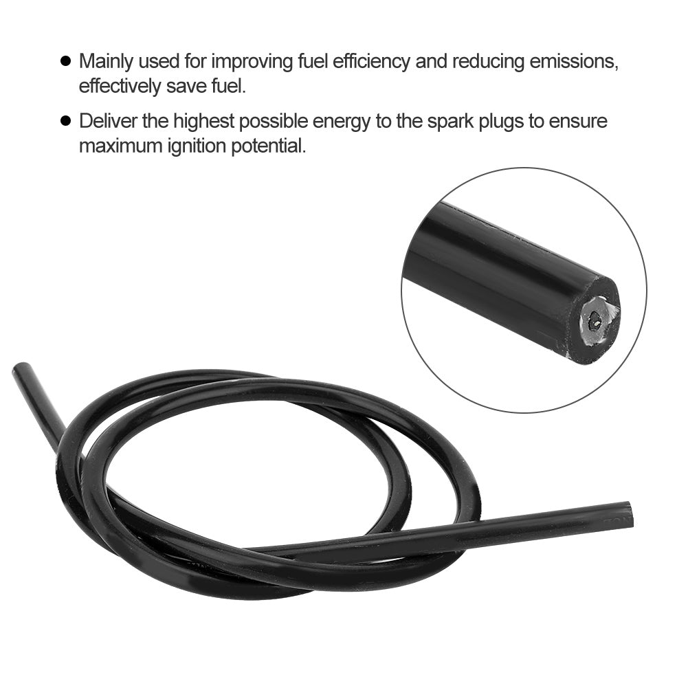 8mm Silicone Spark Ignition Cable Wire Car Auto Accessory Replacements Part Connector Harness
