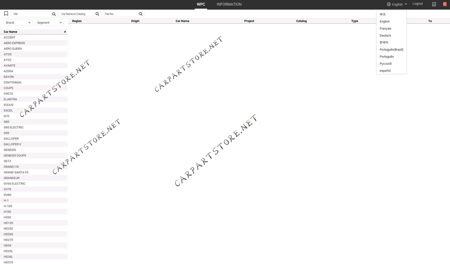Hyundai KIA MOBIS WPC 2024 Online Parts Catalog Remote Desktop