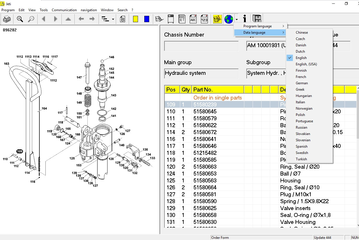 JUNGHEINRICH JETI ForkLif Updated 444 2021 Spare Parts Catalog Full Instruction