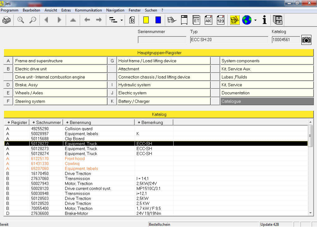 JUNGHEINRICH JETI ForkLif Updated 444 2021 Spare Parts Catalog Full Instruction