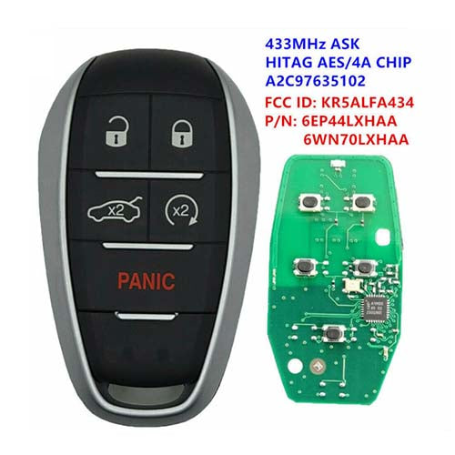 6EP44LXHAA Alfa Romeo 5 Button Smart Key Fcc KR5ALFA434