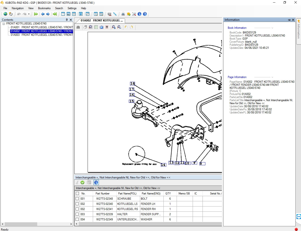 Kubota EPC Parts Catalog 2022-