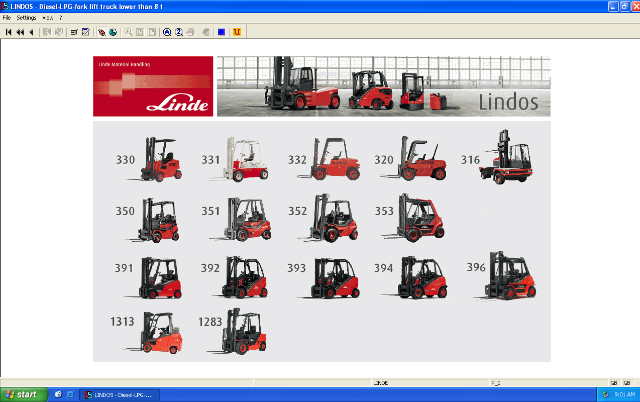 Linde Lindos Forklift Trucks EPC Parts Catalog