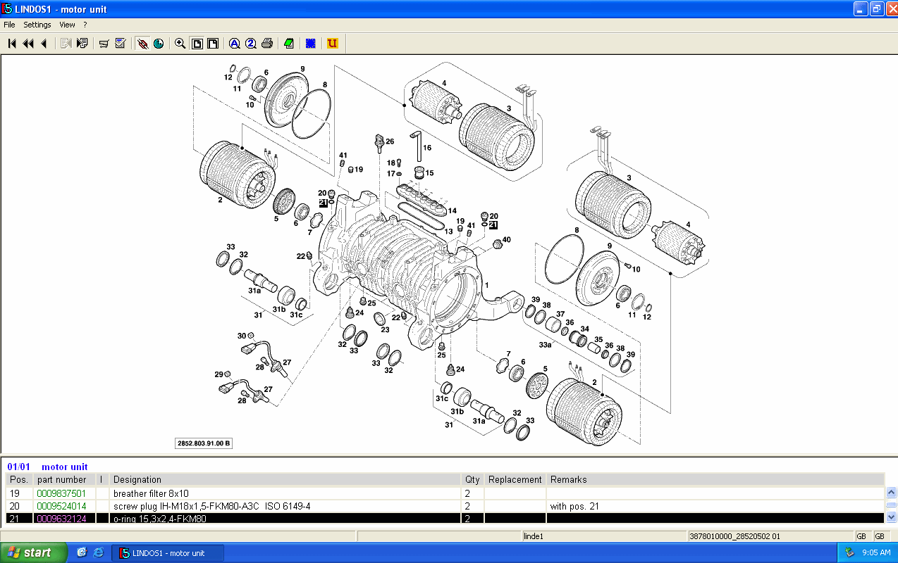 Linde Lindos Forklift Trucks EPC Parts Catalog