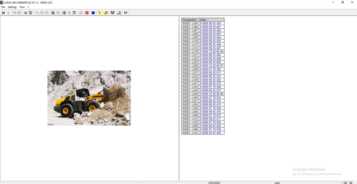 Liebherr Lidos Online Updated 01.2022 COT LBH LFR LHB LWE LWT EPC Service Document DVD