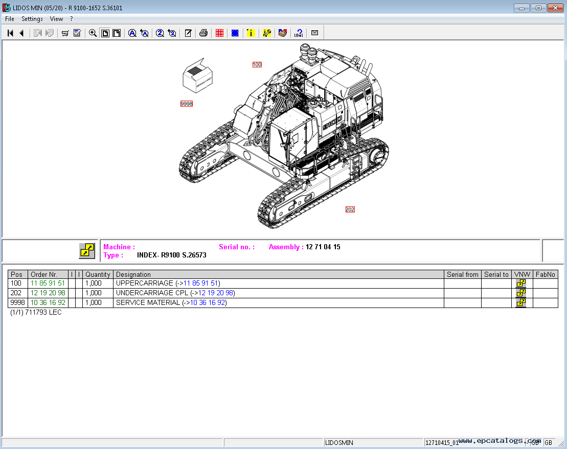 Liebherr Lidos Parts Service Manuals for Mining Trucks Excavators 2021