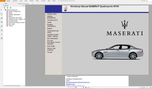 Maserati Collection Some Model Workshop Manual Training Manual