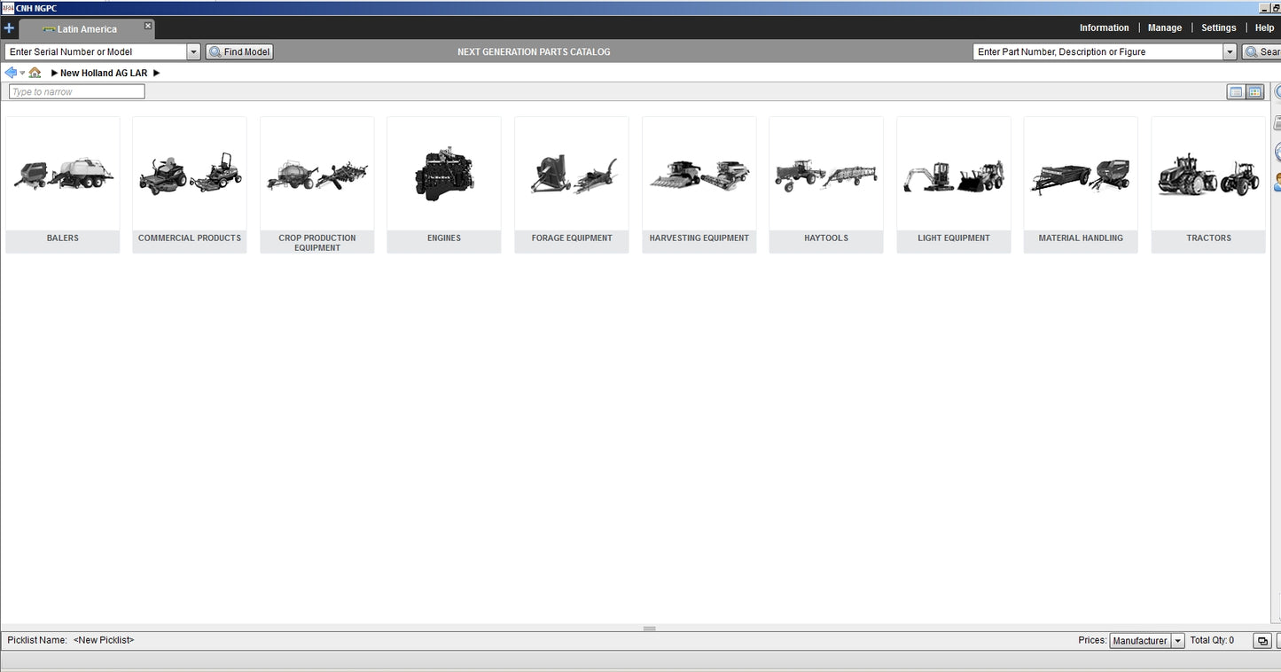 New Holland AG Agricultural Latin America EPC 02.2021 Spare Parts Catalog DVD