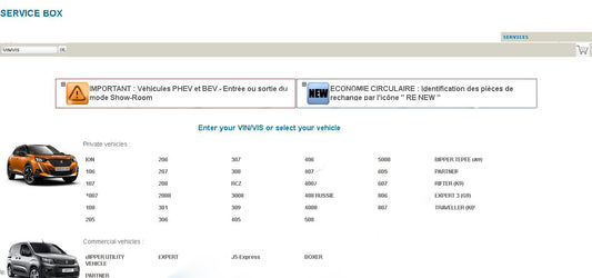Peugeot Service Box 2024 Online Dealer Parts Catalog