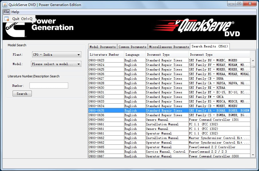 Cummins QuickServe DVD Engines 2017