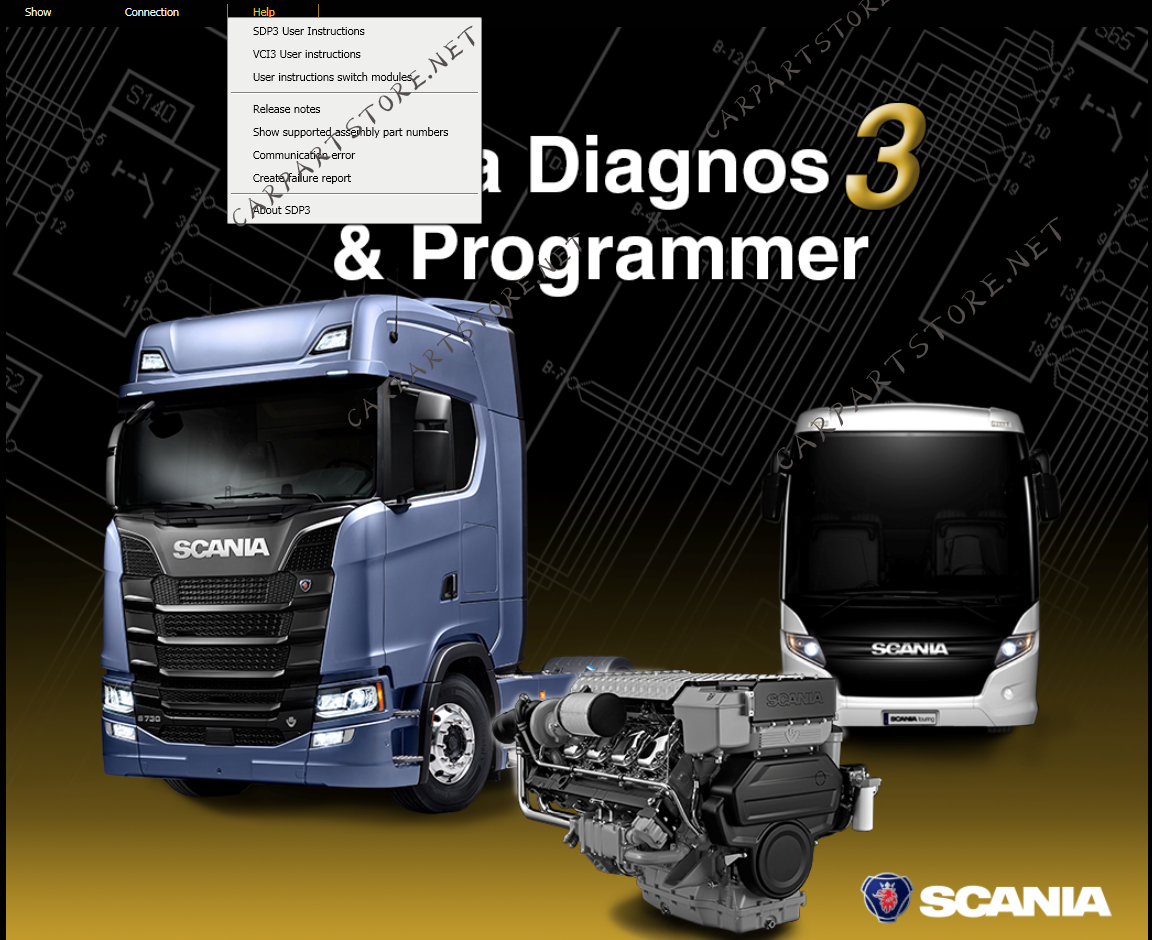 2022 V2.50.2 Scania VCI-3 VCI3 SDP3 Scanner Wifi Wireless Diagnostic Tool Supports EURO6