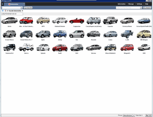 Suzuki Worldwide Snap-on EPC 2024 Parts Catalog