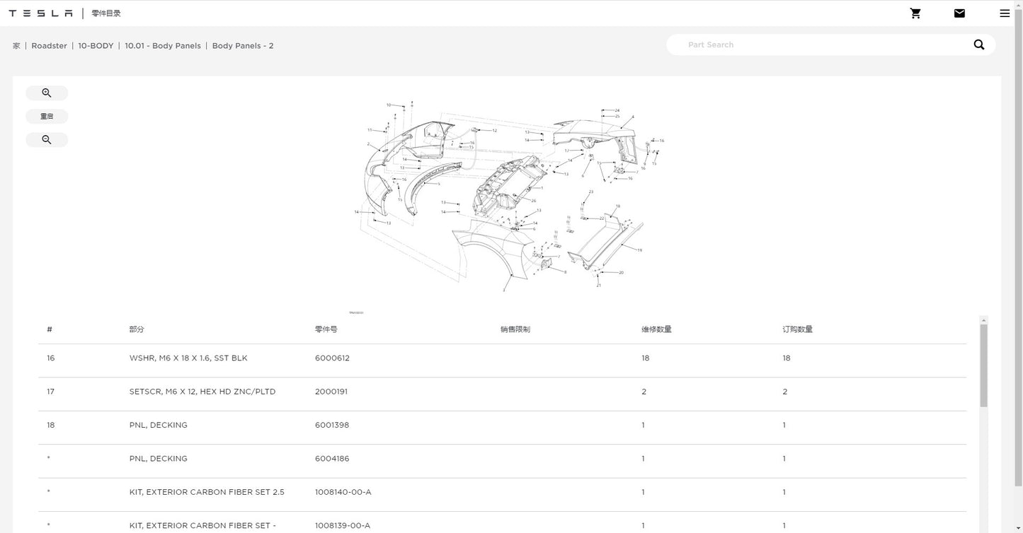TESLA EPC PARTS CATALOG Online Dealer 2024