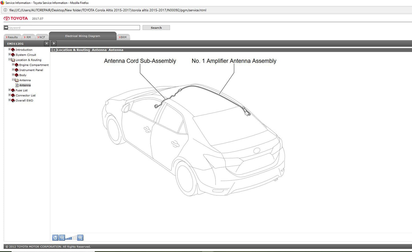 TOYOTA Corola Alltis 2015-2017 Workshop Manual